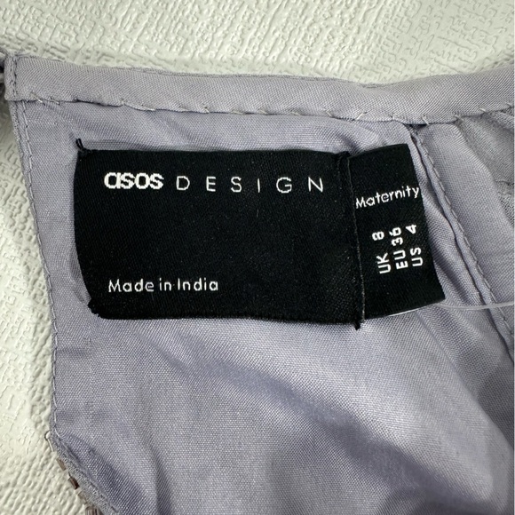 NWT ASOS DESIGN Maternity embellished wrap front maxi dress size 4 - Picture 12 of 16